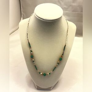 Silver-Malachite necklace